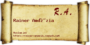 Rainer Amázia névjegykártya